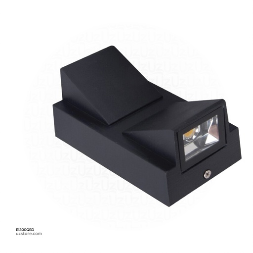 [E1300QBD] LED Outdoor Wall LIGHT W01-6W WH BLACK