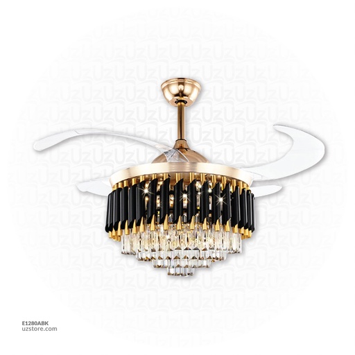 [E1280ABK] Decorative Fan With LED, Bluetooth YF-9273