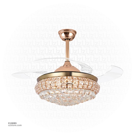 [E1280BS] Decorative Fan With LED, Bluetooth Fan-878