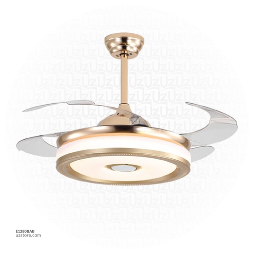 [E1280BAB] Decorative Fan With LED, Bluetooth Fan-878