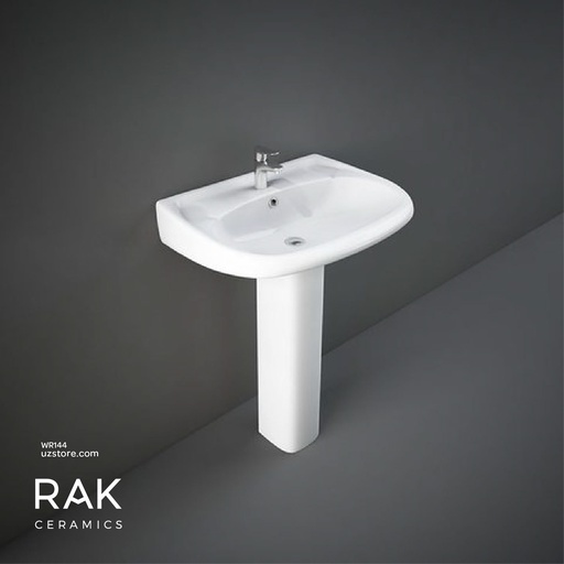 [WR144] RAK Ceramic FLORA Wash Basin with full Pedestal 62CM FL01AWHA+ER02AWHA
