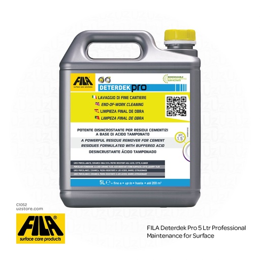 [C1052] FILA Deterdek Pro 5 Ltr Professional Maintenance for Surface