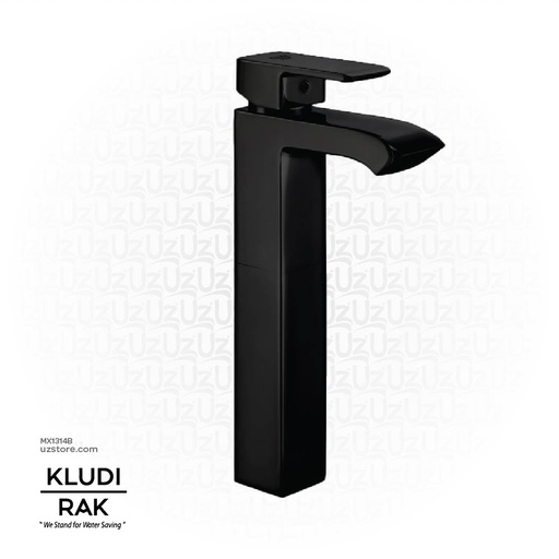 [MX1314B] KLUDI RAK Single Lever Basin Mixer DN15 With Raised Base RAK14121-03.BK1 Black