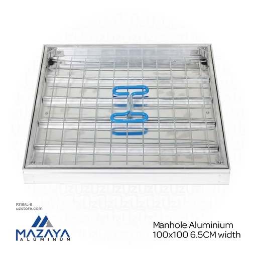 [P318Al-6] Mazaya Manhole Aluminium 100x100 6.5CM width
