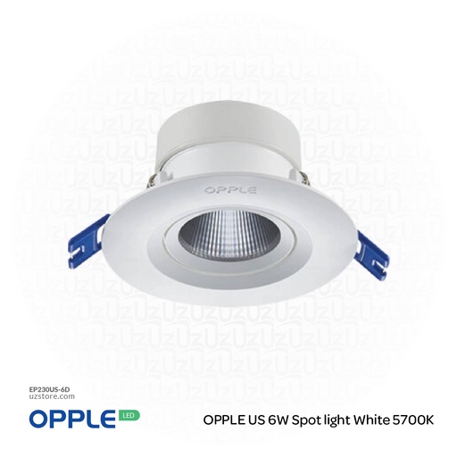 [EP230US-6D] أوبل مصباح إضاءة سبوت لايت ليد 6 واط 5700 كلفن بدرجة حرارة ،5700 لون ضوء نهاري أبيض
541003090100 OPPLE LED RA-US R70-WH-GP