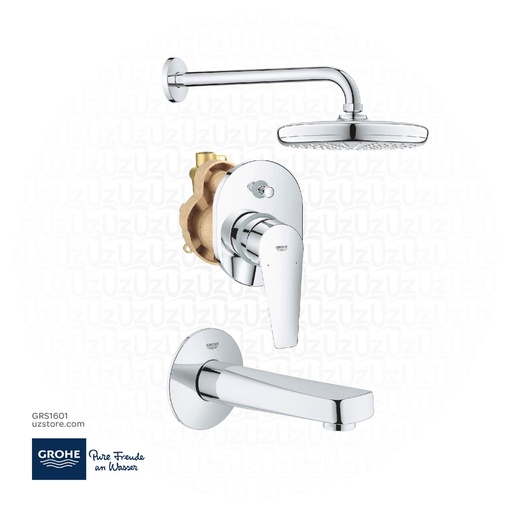 [GRS1601] GROHE Concealed SHower  Bundle 601 ( Concealed body set  2way+ Head Shower set + spout )