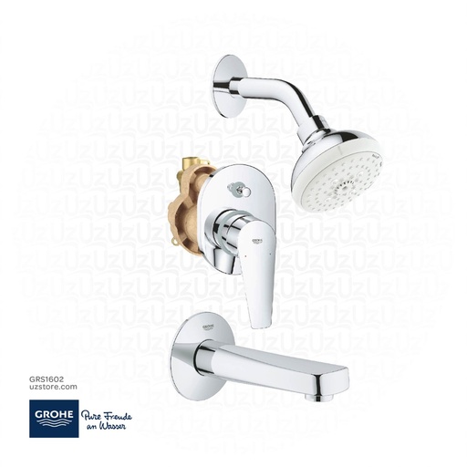 [GRS1602] GROHE Concealed SHower  Bundle 602 ( Concealed body set  2way+ Head Shower set + spout )