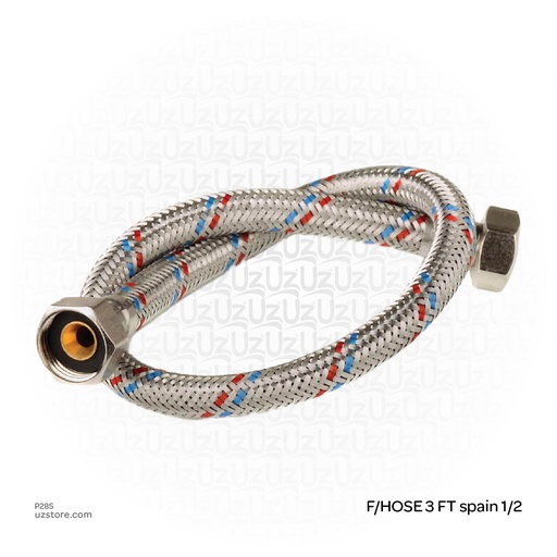 [P28S] SS Flexible Hose 3 FT SPAIN 1/2