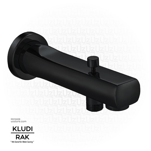 [MX1340B] KLUDI RAK Wall-Mounted Bath Spout with Automatic Diverter DN 20,
Matt Black RAK11013.BK2