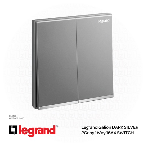 [SLG12S] Legrand Galion DARK SILVER 2Gang 1Way 16AX SWITCH