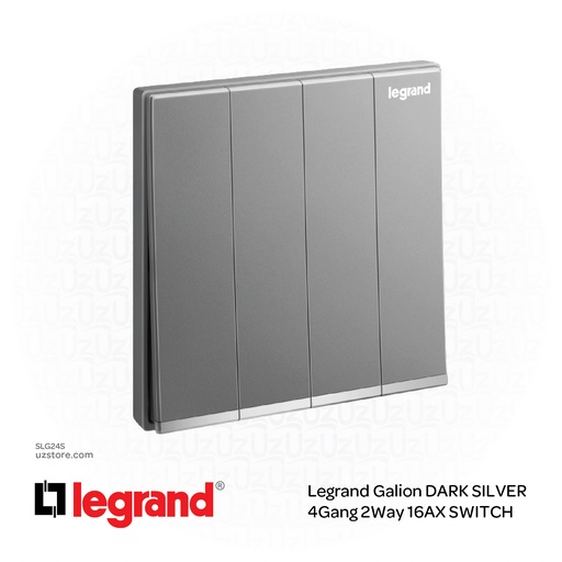 [SLG24S] Legrand Galion DARK SILVER 4Gang 2Way 16AX SWITCH