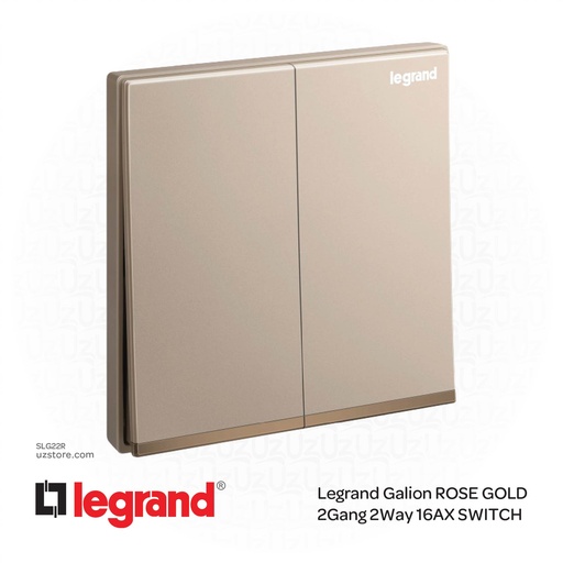 [SLG22R] Legrand Galion ROSE GOLD 2Gang 2Way 16AX SWITCH