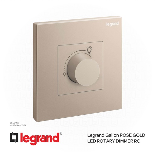 [SLG316R] Legrand Galion ROSE GOLD LED ROTARY DIMMER RC