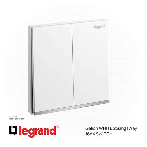 [SLG12W] Legrand Galion WHITE 2Gang 1Way 16AX SWITCH