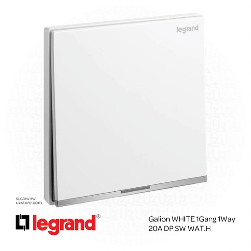 [SLG31WHW] Legrand Galion WHITE 1Gang 1Way20A DP SW WAT.H