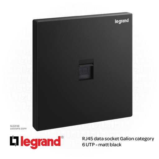 [SLG313B] Legrand Galion MATT BLACK RJ 45 CAT 6 SOCKET