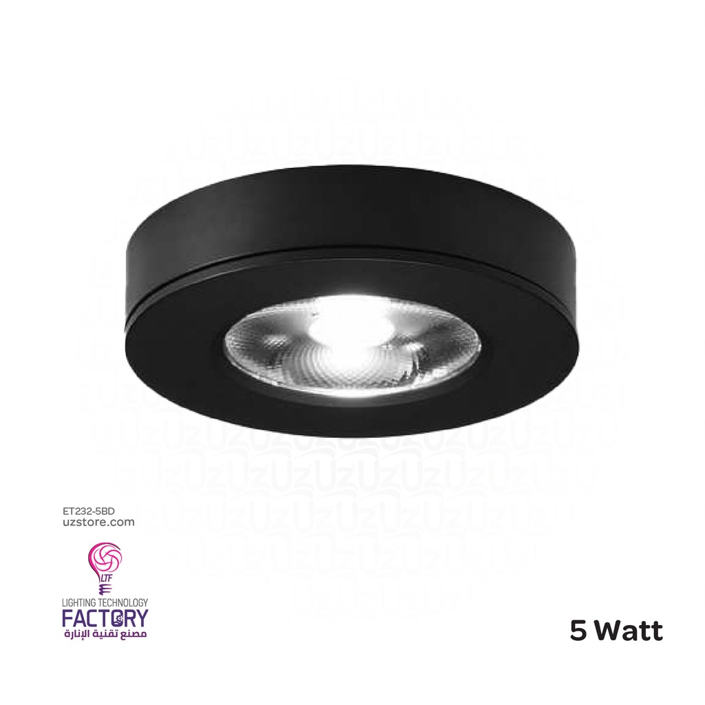 LTF 5W LED Surface Light Reta Line Daylight 6000K Black | UZ Store