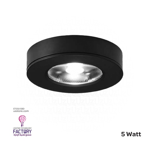 [ET232-5BD] LTF 5W LED Surface Light Reta Line Daylight 6000K Black