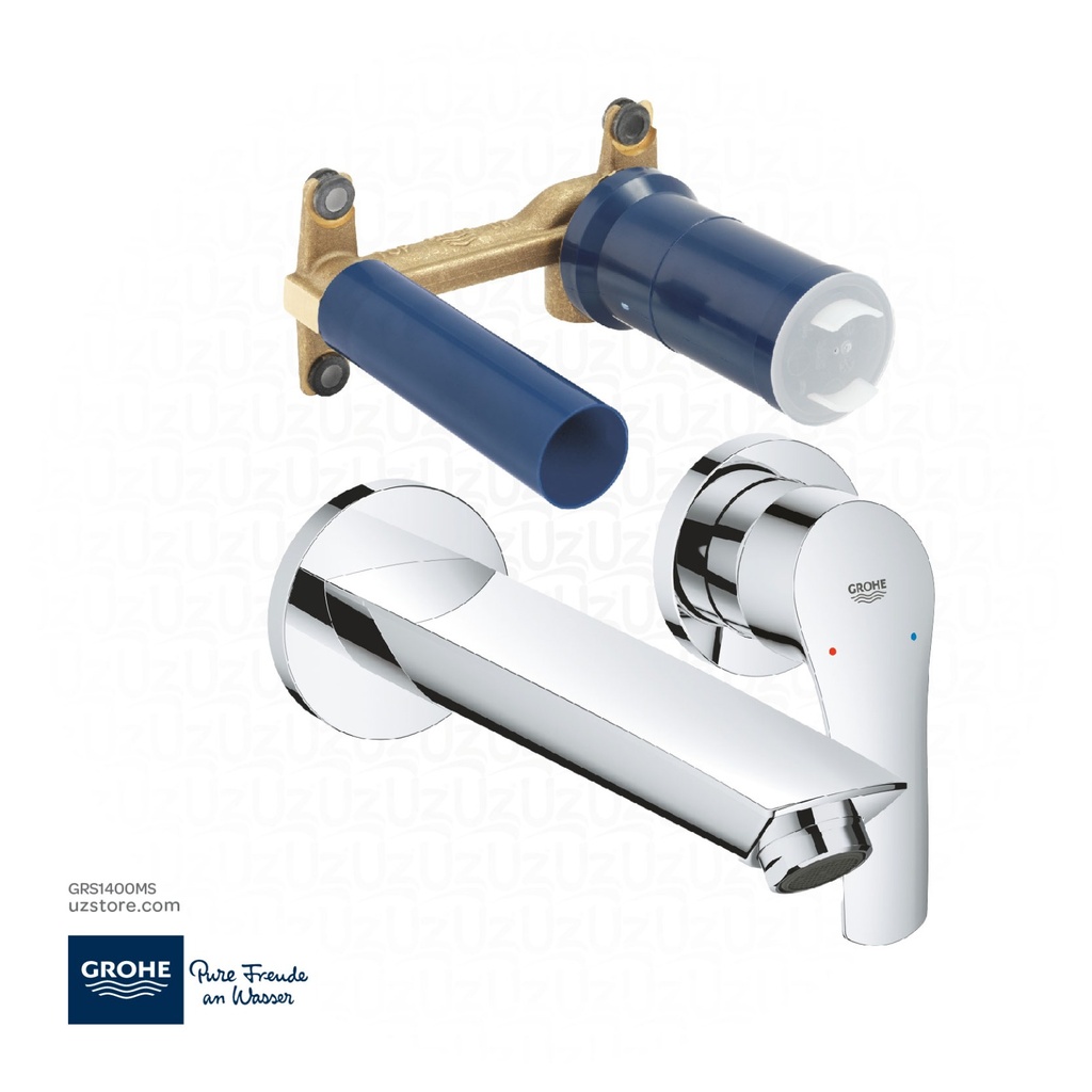 GROHE 2-HOLE WALL MOUNT BASIN MIXER M SIZE WITH BODY