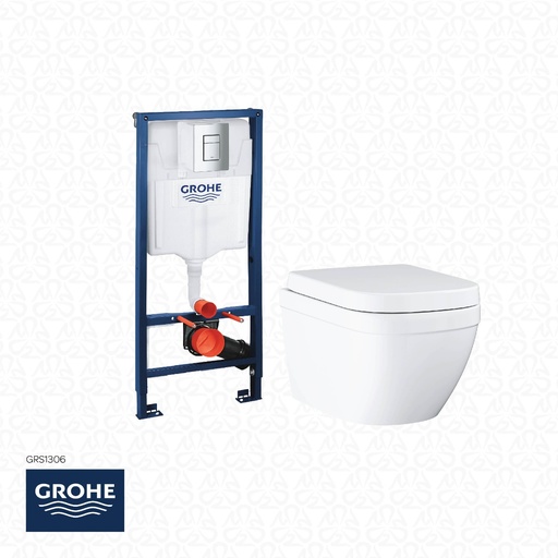 [GRS1306] جروهي يورو سيراميك  Concealed WC Bundle 306 ( جروهي Rapid SL + مرحاض / حمام معلَّق على الجدار  )