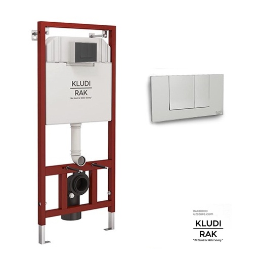 [RAK800S] KLUDI RAK Cistern Dual Flushing System & Chrome Flash Plate RAK800
