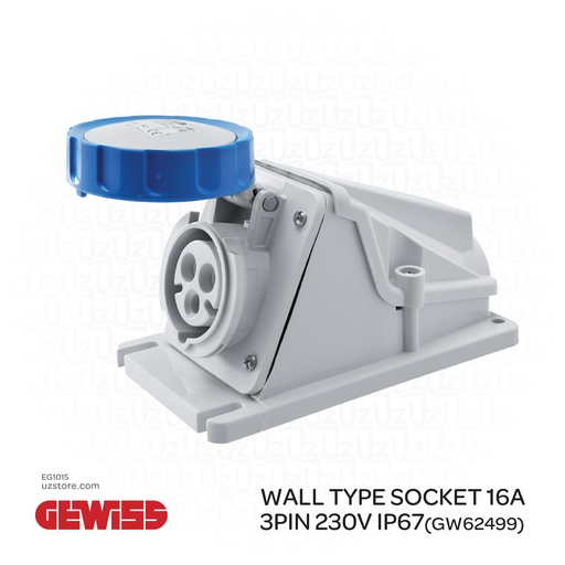 [EG1015] GEWISS WALL TYPE SOCKET 16A 3PIN 230V IP67(GW62499)