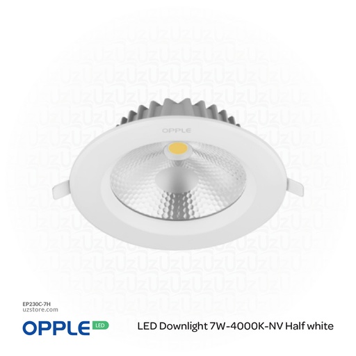 [EP230C-7H] أوبل إضاءة ليد سقفية غاطسة كوب 7 واط، 4000 كلفن لون أبيض مصفر طبيعي
OPPLE LED RC-E COB R75