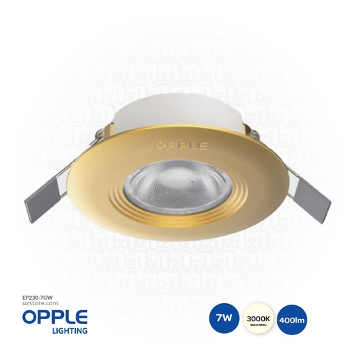 [EP230-7GW] OPPLE LED Spotlight RA-HS R70-7W-3000-GD-GP , 3000K Warm White 