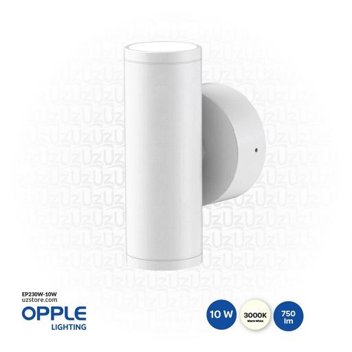 [EP230W-10W] OPPLE LED Outdoor Wall Light 10W-3000K-15D-WH-GP , Warm White 715000002310 