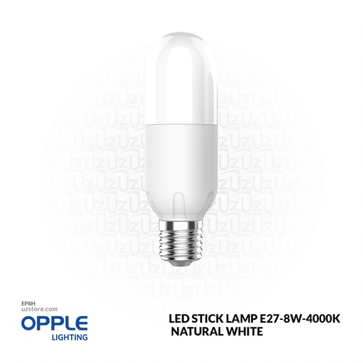 [EP8H] OPPLE LED Stick Lamp E27-8W-4000K-CT , Natural White 800008012300
