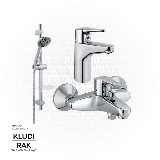 [c] KLUDI RAK Bundle ( Basin Mixer + Shower Mixer + Shower Kit) 105