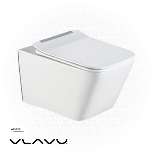 [WCV1102] Vlavu wall-hung toilet ( WC ) Rimless dual-flush ，P-trap 180mm , UF seat cover  550x360x310mm CB. 16.0003