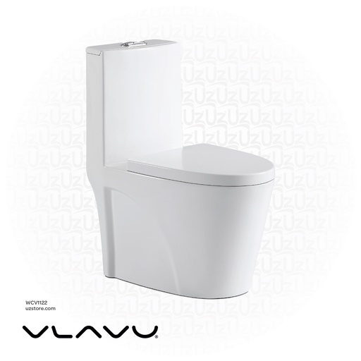 [WCV1122] Vlavu WC one piece ( Toilet ) S-trap 250mm , UF seat cover 680x390x780mm CB. 12.0024