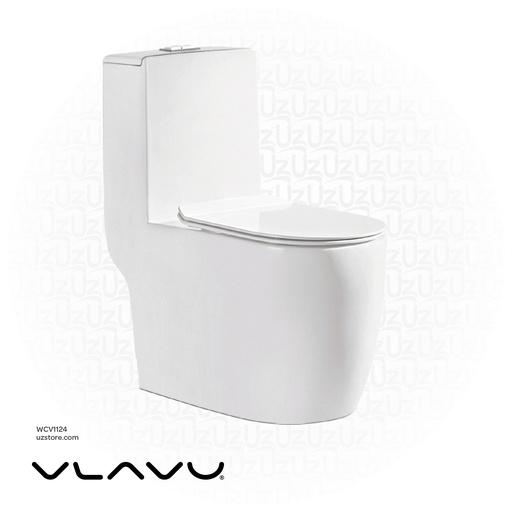 [WCV1124] Vlavu washing down one-piece toilet
 S-trap 250mm , UF seat cover 690x370x795mm CB. 12.0002