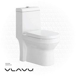 [WCV1126] Vlavu Washdown one-piece toilet  Rimless dual-flush , S-trap 250mm , UF seat cover 710x365x800mm CB.12.0008