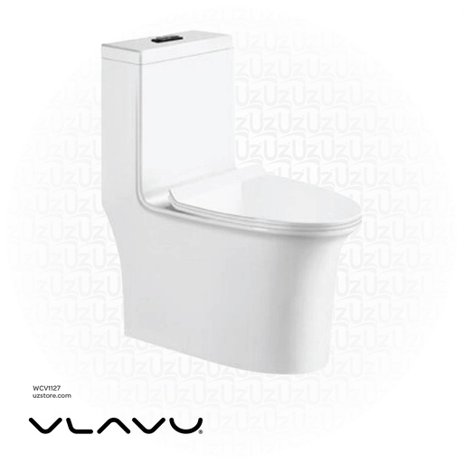 [WCV1127] Vlavu Siphonic one-piece toilet S-trap 300mm , UF seat cover 680*390*775mm CB.12.0069