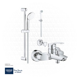 [GRS1114] GROHE Bundle 114 (Eurosmart  New Shower Mixer + Shower Kit + Shattaf + Angle Valves)