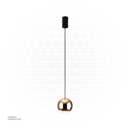 [E1041X-1G] Chandelier 9775/1GD LED 3000K 2.4M D10CM 8W