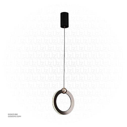 [E1041Z-1BG] Chandelier 9700/1 BK+GD 3000K 2.4M  10W
