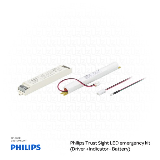 [EPH355E] فيليبس إضاءة ليد بتقنية طقم الطوارئ يشمل (المشغل + المؤشر + البطارية)