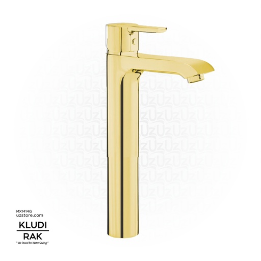 [MX1414G] KLUDI RAK PASSION Single Lever high-raised XL basin mixer RAK13061.GD1 Gold