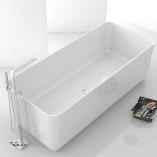[WC744] PolyMarble BathTub with Pop-up KZA-1580 1700*720*550