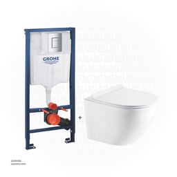 [GVS1105] Concealed WC Bundle 105 (GROHE Rapid SL +Vlavu WC Wall Hung)