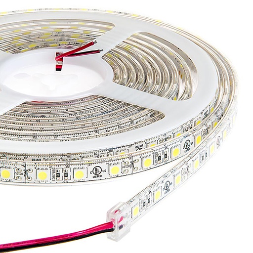 [E1408M-5WWR] LED strip LIGHT 2835-12V WW 5M IP65 for Rain