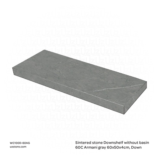 [WC100D-60AG] Sintered stone Downshelf without basin 60C Armani gray  60x50x4cm,  Down