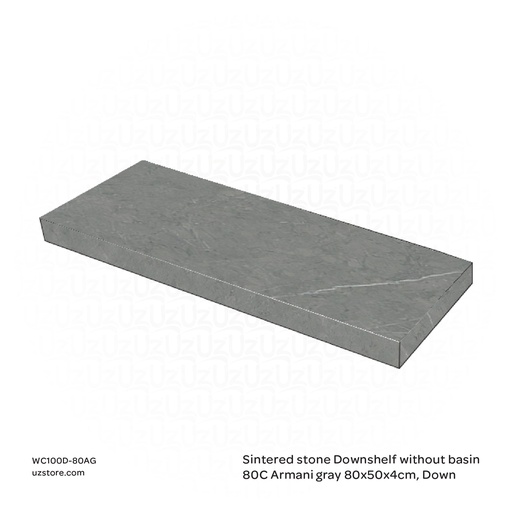 [WC100D-80AG] Sintered stone Downshelf without basin 80C Armani gray  80x50x4cm,  Down