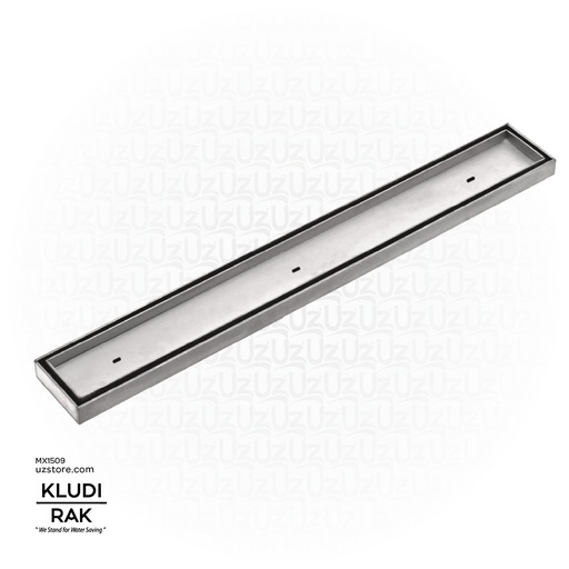 [MX1509] KLUDI RAK Shower Channel Tile Insert with Smell Prevention and Opening Key Channel,
800 x 80 mm SS 304 Satin Finish RAK90722