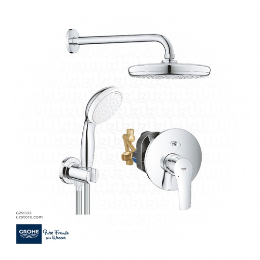 [GRS1503] GROHE Concealed Shower Bundle 503 (Eurosmart tremsit +Concealed body+ Head Shower + Hand Shower set)